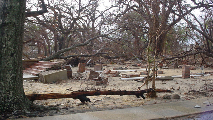 Hurricane Katrina Destroyed Tens of Thousands of Homes Along The Mississippi Gulf Coast