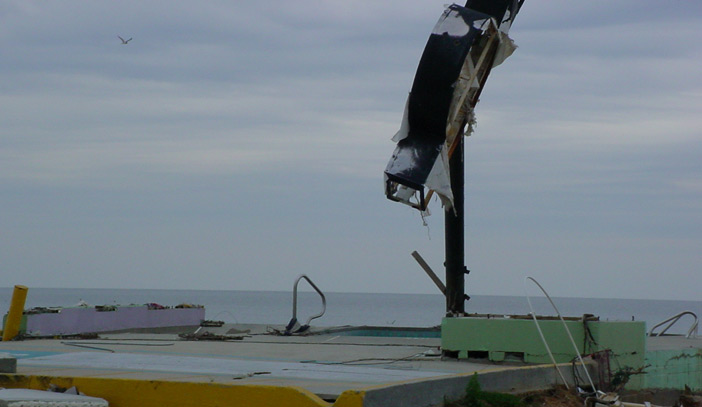 Obliterated Hotel in Gulfport, Mississippi